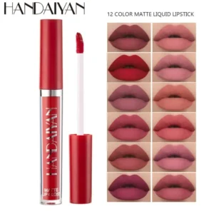 Handaiyan matte líquido batom de veludo pigmentos gloss labial à prova dnonágua hidratante antiaderente copo lábio matiz beleza cosméticos tslm1