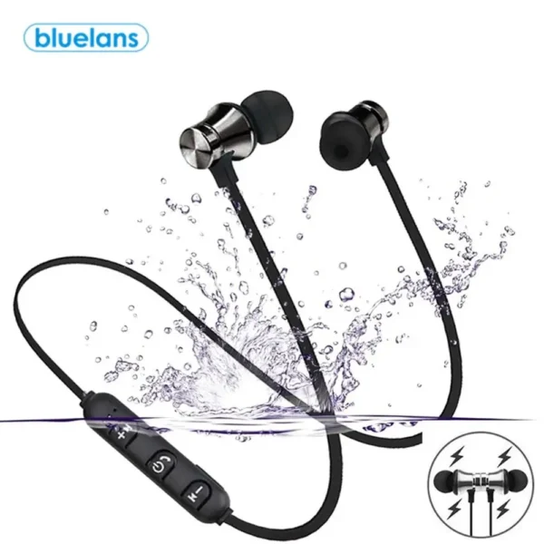 Xt11 fone de ouvido sem fio com adsorção magnética, bluetooth 4.2, fone de ouvido estéreo esportivo para telefone