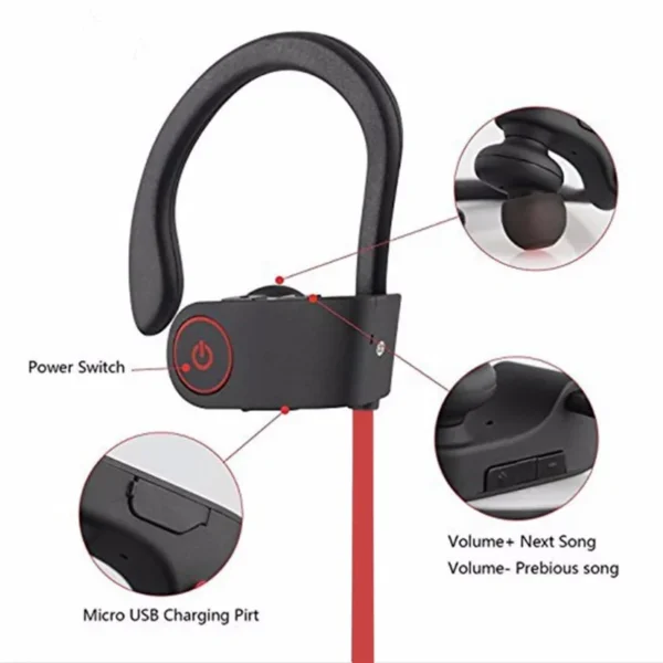Fone de ouvido bluetooth para lg lotus fones de ouvido com microfone sem fio fone fone de ouvido bluetooth U8 earphone bluetooth earphone 4.1 Earphones 3D Stereo Phones handsfree - Imagem 5