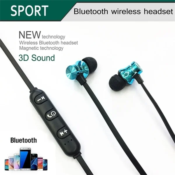 Xt11 fone de ouvido sem fio com adsorção magnética, bluetooth 4.2, fone de ouvido estéreo esportivo para telefone - Imagem 4