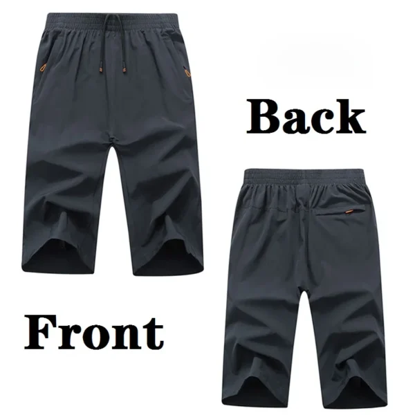 Shorts masculinos, roupas masculinas, calças de moletom grandes, calças curtas casuais, shorts de verão, comprimento 3/4, calças curtas, frete grátis - Imagem 2