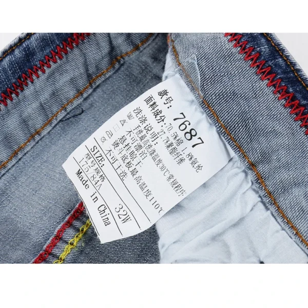KSTUN Mens Jeans 2021 Primavera Outono Negócios Casual Reto Slim Fitness Elástico Azul Calças Cavalheiro Cowboys Jean Hombre - Imagem 5