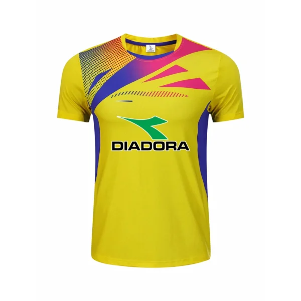 Novas roupas esportivas de badminton de manga curta fitness roupas de tênis 2023 Novas roupas de ciclismo Dona Men respiráveis ​​com absorção de suor - Imagem 2