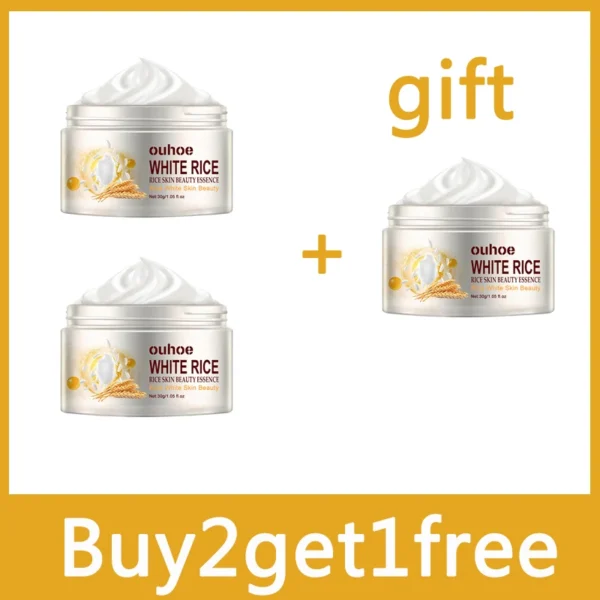 Creme facial antirrugas de arroz, tratamento para acne e melasma, pigmentação, clareamento, lifting facial, beleza, hidratante, cosméticos coreanos, 30g - Imagem 10