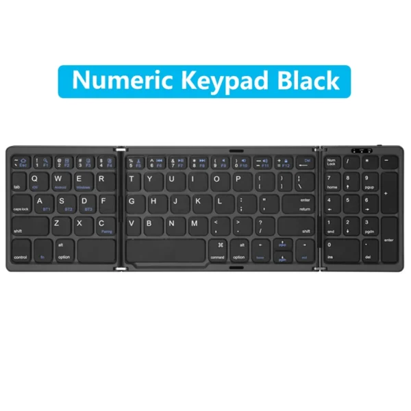 Teclado Bluetooth sem fio dobrável com Touchpad, teclado portátil para Smartphone, Android, IOS, Mac, Windows, Novo - Imagem 12