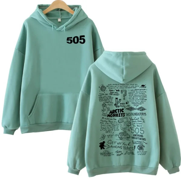 505 Moletom com capuz Arctic Monkeys Música Moletom com capuz Arctic Monkeys Produtos Presente para fãs do Arctic Monkeys Moletom Tops Streetwear Unissex - Imagem 7
