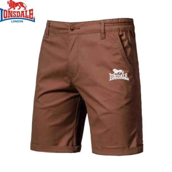Shorts de verão LONSDAL bordados 100% algodão para homens de alta qualidade casual negócios social elástico na cintura praia shorts - Imagem 9