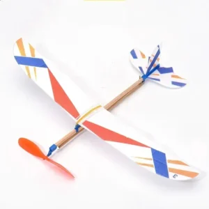 Aviões voadores de planadores para crianças, lance de mão DIY, elástico elástico, avião voador alimentado, avião modelo de montagem
