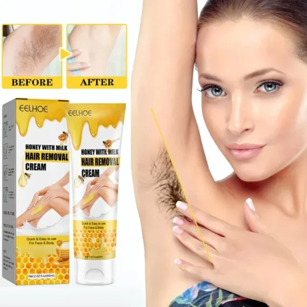 Depilador indolor Creme depilatório para mulheres Homens e mulheres Cuidados eficazes com o corpo, axilas, pernas, braços, cera de beleza para remoção de pelos