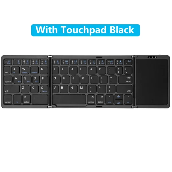 Teclado Bluetooth sem fio dobrável com Touchpad, teclado portátil para Smartphone, Android, IOS, Mac, Windows, Novo - Imagem 9