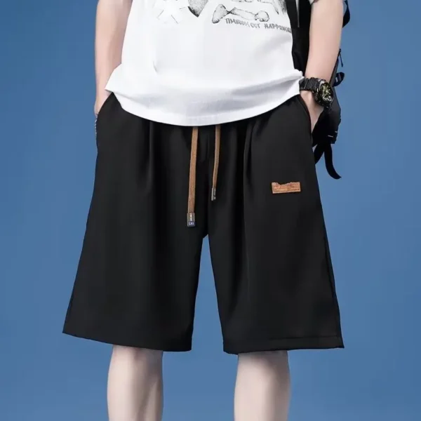 Shorts de trabalho, vários bolsos masculinos, shorts médios, calças curtas largas e finas de verão - Imagem 9