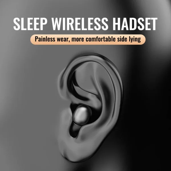Mini Fones de Ouvido Invisíveis Sem Fio Bluetooth 5.3 Fone de Ouvido Sono Trabalho Esportes Fones de Ouvido Pequenos HiFi Estéreo Redução de Ruído Fones de Ouvido - Imagem 4