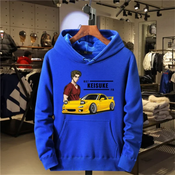 "Initial D" 2024 Moda Masculina Padrão de Corrida da Moda Estampado Roupas Masculinas Camisa Esportiva de Lazer de Inverno Roupas Entusiastas - Imagem 14