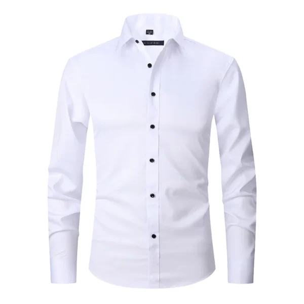 Camisa de manga longa masculina de algodão 6XL 8XL primavera verão formal alta qualidade casual wear respirável moda cor sólida plus size - Imagem 2