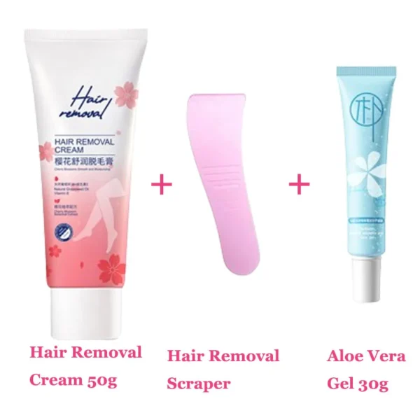 Creme depilatório Sakura para pernas, braços, axilas, lábios, depilação, calmante, hidratante para mulheres, produtos de beleza corporal, 50g - Imagem 10