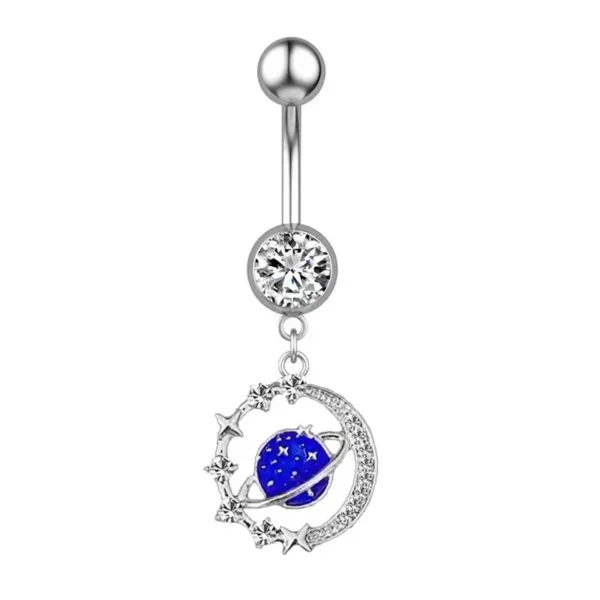1pc Aço Inoxidável Azul Umbigo Anel Umbigo Tragu Piercing Barbell Coração Borboleta Corpo Jóias Punk Acessórios para Mulheres - Imagem 28
