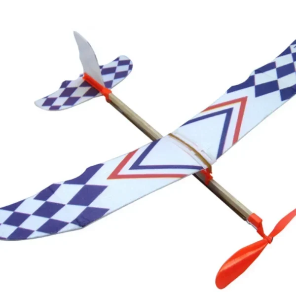 Aviões voadores de planadores para crianças, lance de mão DIY, elástico elástico, avião voador alimentado, avião modelo de montagem - Imagem 3