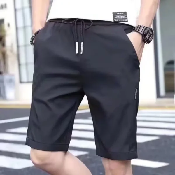 Shorts de trabalho, vários bolsos masculinos, shorts médios, calças curtas largas e finas de verão - Imagem 12