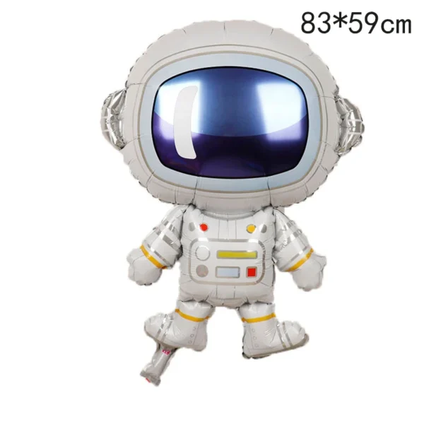 1Pcs Grande Foil Foil Balão Espaço Exploração Tema Inflável Decoração Brinquedos para Meninos Festa de Aniversário Foguete Asa - Imagem 15