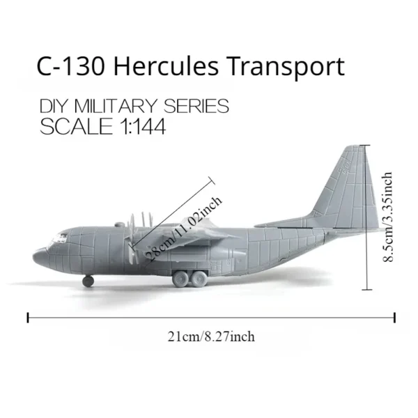 Hercules Transport Aircraft Toy, fácil montagem modelo militar, presente aeronave para o menino, US C-130, 4D, 1/144 - Imagem 3