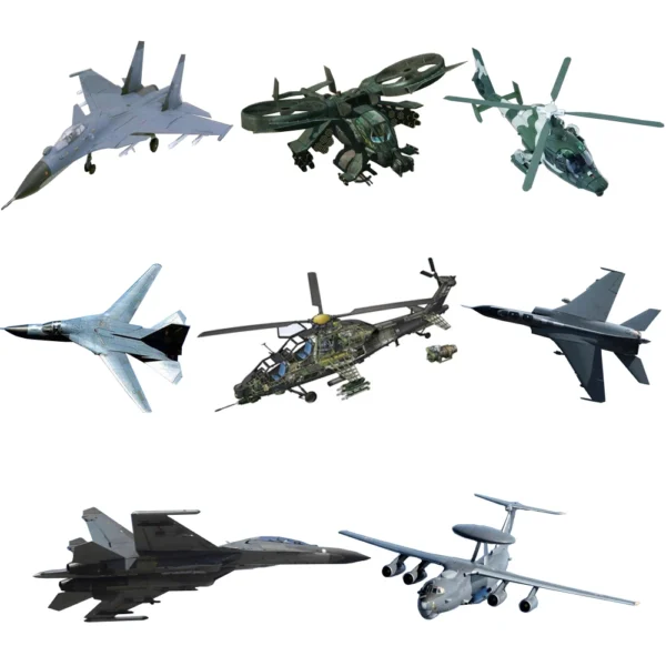 Mini modelo de montagem de avião, ornamento militar lutador, JH-7, SU-33, J-11, SU-47, KJ-2000, WZ-9, SA-52B, WZ-10,,, 8 estilos
