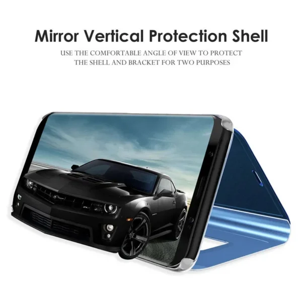 Estojos de telefone espelhado para Samsung Galaxy, armadura à prova de choque, capa de couro, 5G, A35, A25, A15, A54, A53, A52, A34, A14, A32, A13, A51, A73 - Imagem 4