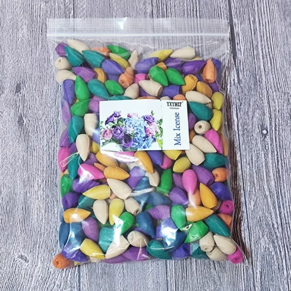 T 100g/200g/500g/1kg torre de refluxo natural cones de incenso indiana refluxo cone incenso sândalo lavanda fragrância doméstica - Imagem 9