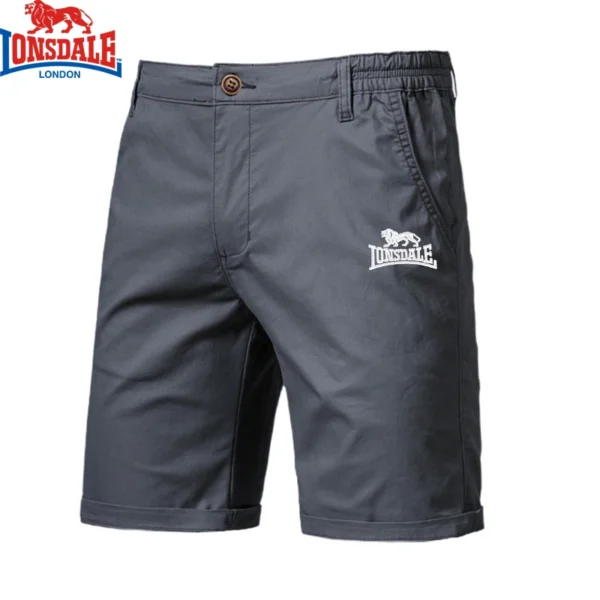 Shorts de verão LONSDAL bordados 100% algodão para homens de alta qualidade casual negócios social elástico na cintura praia shorts - Imagem 7