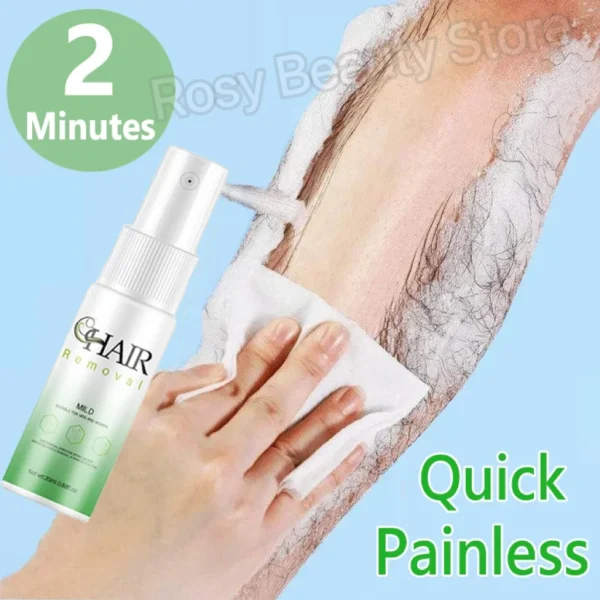 Spray de depilação rápida para homens e mulheres, inibidor indolor do crescimento do cabelo, axila do braço, perna depilatória permanente, beleza saúde, 10pcs - Imagem 2