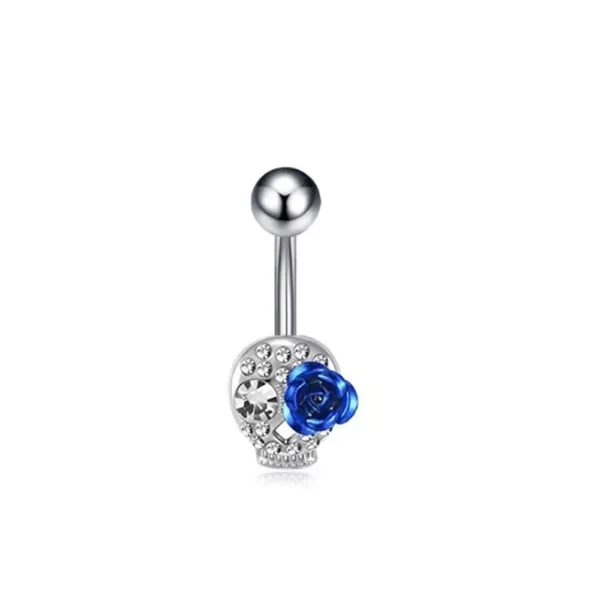 1pc Aço Inoxidável Azul Umbigo Anel Umbigo Tragu Piercing Barbell Coração Borboleta Corpo Jóias Punk Acessórios para Mulheres - Imagem 13