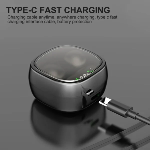 Mini Fones de Ouvido Invisíveis Sem Fio Bluetooth 5.3 Fone de Ouvido Sono Trabalho Esportes Fones de Ouvido Pequenos HiFi Estéreo Redução de Ruído Fones de Ouvido - Imagem 6