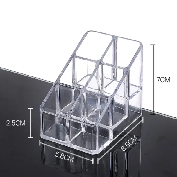 Transparente Acrílico Maquiagem Caixa De Armazenamento, Desktop, Batons Titular, Organizador, Display Stand, Cuidados Com A Pele Dressing Table - Imagem 5