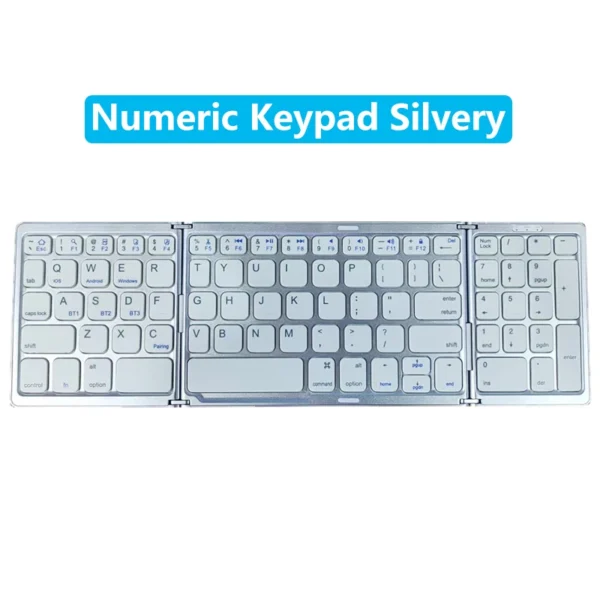 Teclado Bluetooth sem fio dobrável com Touchpad, teclado portátil para Smartphone, Android, IOS, Mac, Windows, Novo - Imagem 10