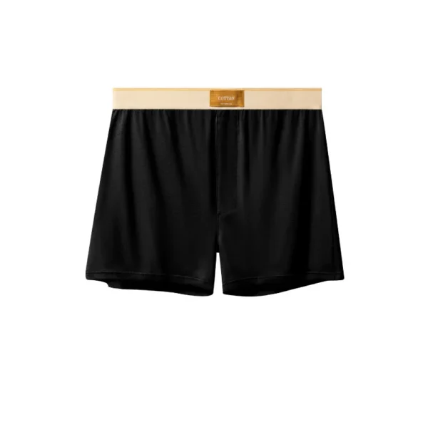 4 pçs masculino seta calças boxers de algodão shorts soltos meados de cintura masculina plus size roupa interior homewear calcinha confortável - Imagem 5