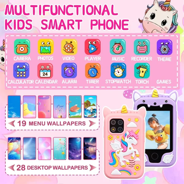 Brinquedo Kids Smart Phone Camera Toys Touchscreen - Imagem 2