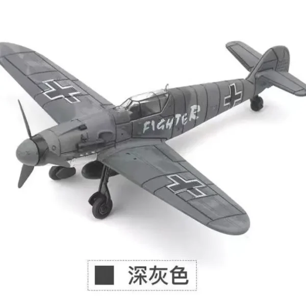 Brinquedo militar do enigma do lutador, presentes plásticos do brinquedo de DIY, enigma do furacão, WWII, 4D, BF109, F4U, P51, 1:48 - Imagem 13