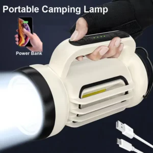 USB recarregável portátil lanterna LED, holofote mais poderoso, luz de trabalho, tocha impermeável, holofote, luz de acampamento
