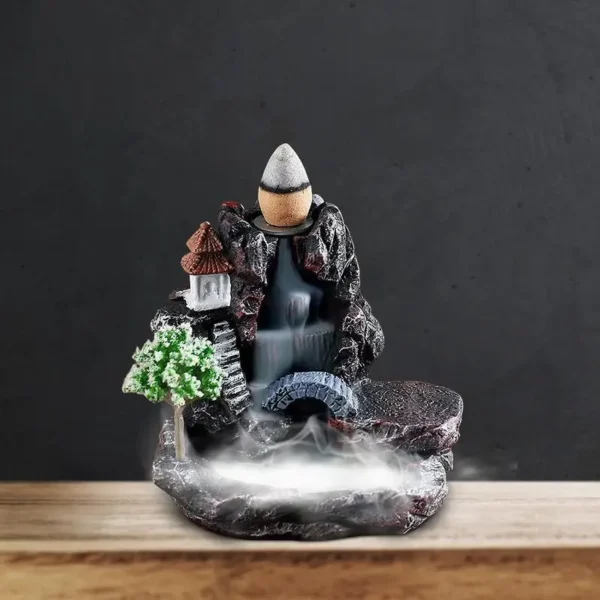 Inovador Cachoeira Backflow Incenso Queimador, Aromaterapia Ornamento, Home Decor para Office Yoga - Imagem 3