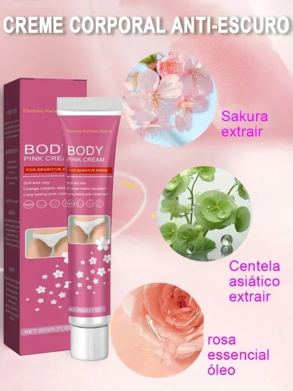 Creme Clareador Partes Íntimas Axilas Clarear Sérum Bumbum Joelho Remover Melanina Clarear Cuidados de Beleza Melanina - Imagem 6