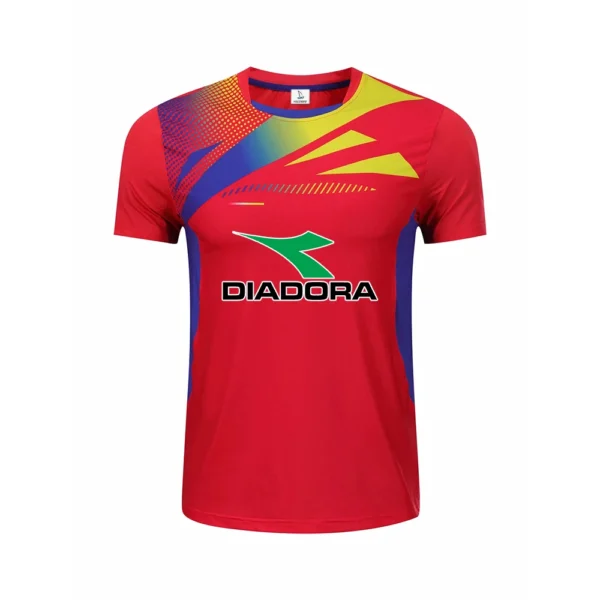 Novas roupas esportivas de badminton de manga curta fitness roupas de tênis 2023 Novas roupas de ciclismo Dona Men respiráveis ​​com absorção de suor - Imagem 12