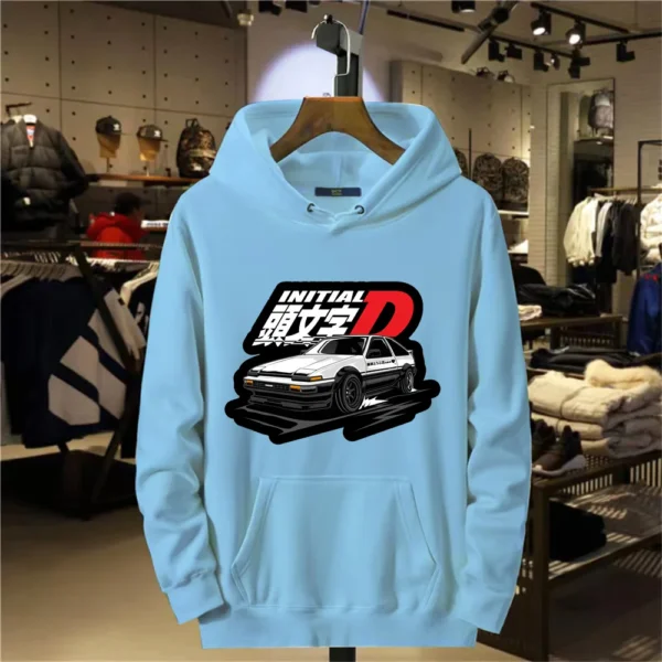 "Initial D" 2024 Moda Masculina Padrão de Corrida da Moda Estampado Roupas Masculinas Camisa Esportiva de Lazer de Inverno Roupas Entusiastas - Imagem 4