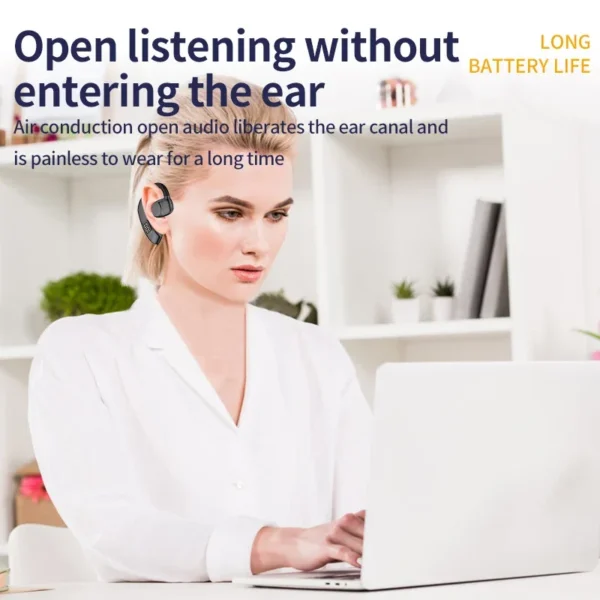 Fones de ouvido sem fio EARDECO com microfone Bluetooth Fone De Ouvido Audifonos Con Microfono Auriculares Inalambicos Headset - Imagem 6