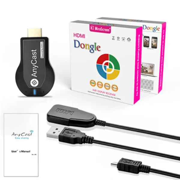 1080p m2 mais hdmi-vara de tv compatble wi-fi display tv dongle receptor anycast dlna tela de compartilhamento para ios android miracast airplay - Imagem 7