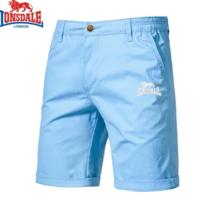 Shorts de verão LONSDAL bordados 100% algodão para homens de alta qualidade casual negócios social elástico na cintura praia shorts