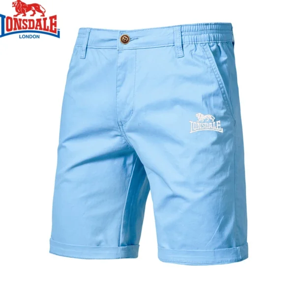 Shorts de verão LONSDAL bordados 100% algodão para homens de alta qualidade casual negócios social elástico na cintura praia shorts