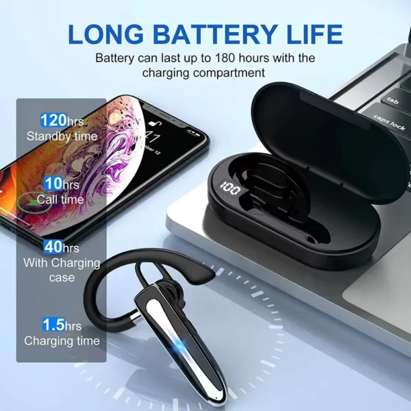 Fones de ouvido sem fio com microphon bluetooth fone de ouvido escritório fone de ouvido fone de ouvido com microfono negócios auriculares - Imagem 4