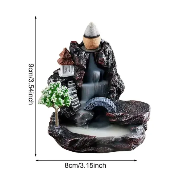 Inovador Cachoeira Backflow Incenso Queimador, Aromaterapia Ornamento, Home Decor para Office Yoga - Imagem 6