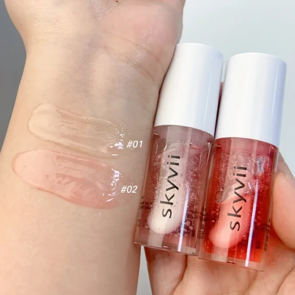Óleo labial de gelatina de cristal à prova d'água, hidratante duradouro, casaco labial para batom, brilho labial colorido, lábios claros, bálsamo labial  4.3  7 avaliações  ౹  100 vendidosCor: 020201Itens similaresCoreano Kawaii Honey Peach Lip Oil, Longa Duração Hidrata o Soro, - Imagem 2