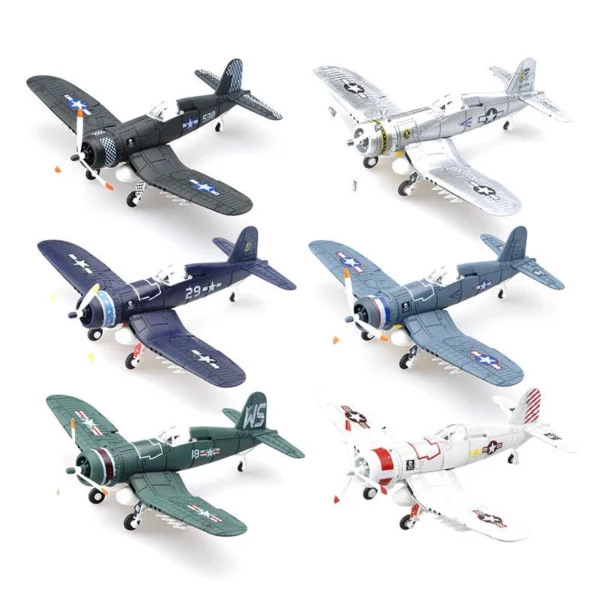 Brinquedo militar do enigma do lutador, presentes plásticos do brinquedo de DIY, enigma do furacão, WWII, 4D, BF109, F4U, P51, 1:48 - Imagem 6