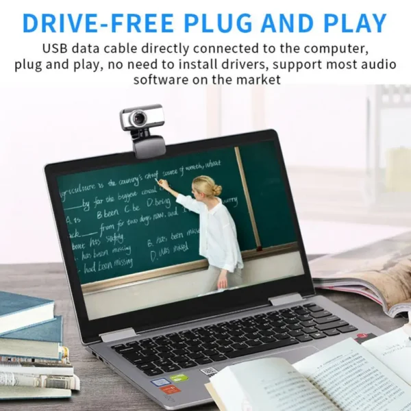 Webcam Computador Portátil, USB 2.0, Câmeras de Vídeo com Microfone, Câmera de Rede, Câmera Web Universal, Câmera PC - Imagem 5